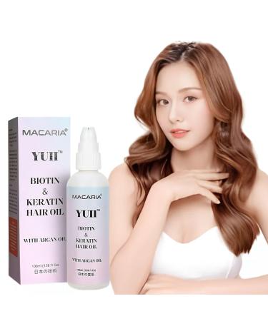 Macaria Herbal Pvt ltd YUII Premium Biotin Hair Oil With Argan Oil Biotiin Hair Oil Strengthening motes Growth Shine