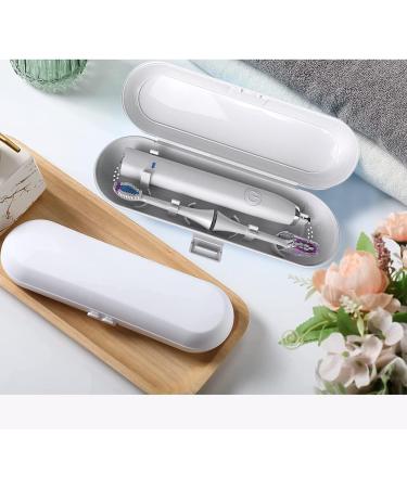 2-Piece Electric Toothbrush Travel Case | Portable Toothbrush Etui & Container | Ideal for Travel (White) - Buy Online on GoSupps.com