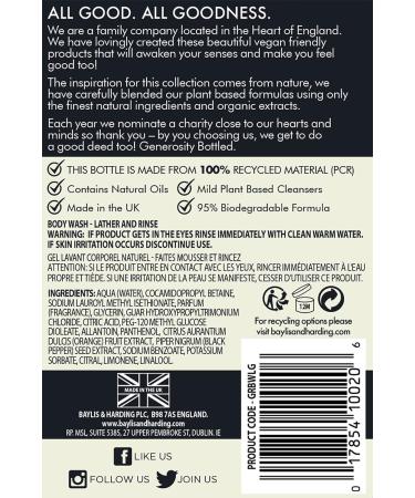Baylis & Harding Goodness Body Wash Bundle 6x500ml - Sea Kelp & Peppermint, Lemongrass & Ginger | Vegan Friendly - Buy Online on GoSupps.com