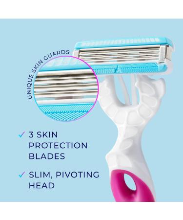 Schick Hydro Silk Disposable Razors for Women - Ultimate Pubic Skin Protection Sensitive Skin Bikini Shaver - 3ct - Buy Online on GoSupps.com