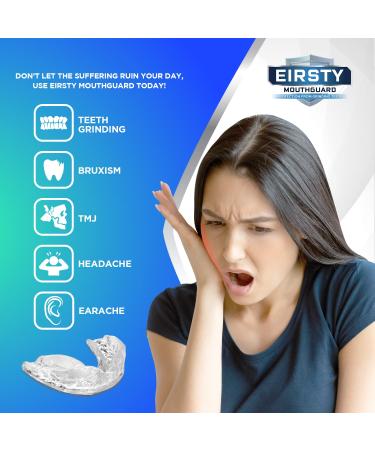 EIRSTY Moldable Mouth Guards - Pack of 3 for Teeth Grinding, Bruxism, Clenching, Sports - One Size Fits All - Whitening Tray Included - Buy Online on GoSupps.com