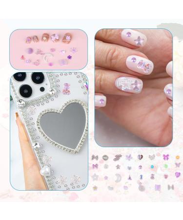 500 Pieces Nail Charms & 3D Decorations - Cute Bear Flower Hearts for Nail Art & DIY Cell Phone Case - Buy Online on GoSupps.com