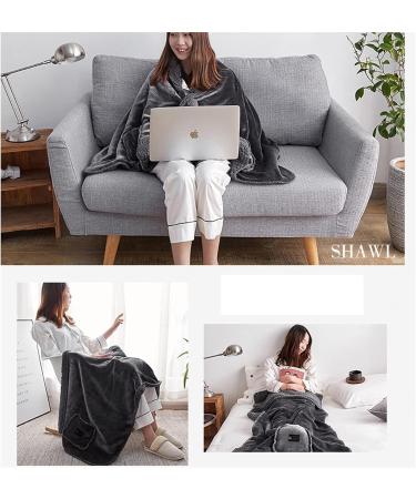 Cozy Mouske Thicking Old Man Shawl - Multi-Purpose Double-Layer Blanket with Buttons | Perfect Warm Gift - Buy Online on GoSupps.com