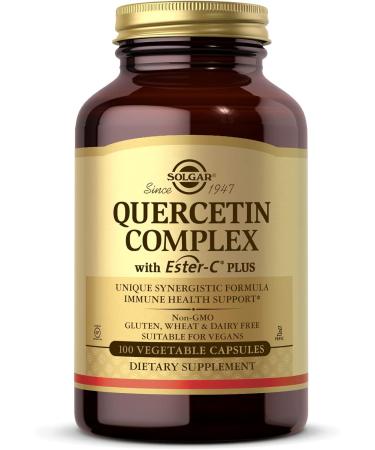 Solgar Quercetin Complex with Ester-C Plus - 100 Vegetable Capsules | Vitamin C 1000 mg - Antioxidant & Immune Support | Overall Health - 50 Servings - Buy Online on GoSupps.com