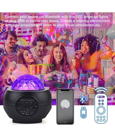 3-in-1 Star Lights Projector: LED Night Galaxy Light for Bedroom Decor - Bluetooth Music, USB, Color Changing - Perfect Sky Star Lite for Kids & Adults - Buy Online on GoSupps.com