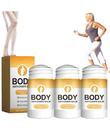 Orgrul 3 pieces 2025 new antichafing thigh stick sports antichafing stick body creams external antifriction cream antifriction balm antichafing stick protects against friction and chafing