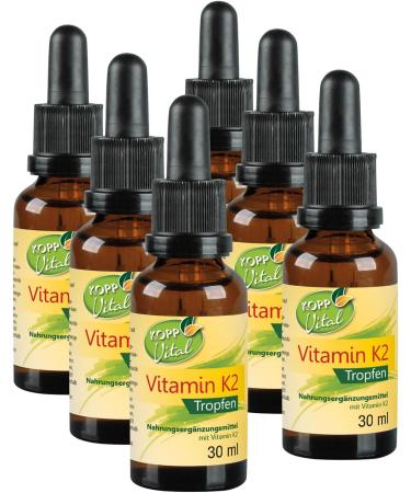 Kopp Vital Vitamin K2 Drops | Vegan | 6 x 30 ml | High Bioavailability | All-Trans 99.5% | MCT Oil | Soy-Free | Pharmacy Quality - Buy Online on GoSupps.com