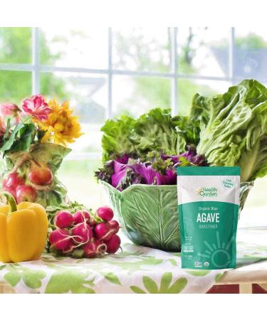 Health Garden Organic Blue Agave Sweetener Crystals - Non GMO, Low Glycemic, Keto Friendly - 12 oz - Buy Online on GoSupps.com