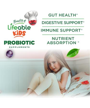 Lifeable Sugar Free Probiotics with Prebiotics Fiber for Kids Great Tasting Natural Flavor Gummy Supplement Keto Friendly Probiotic Chewable 90 Gummies - Buy Online on GoSupps.com