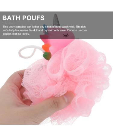 2pcs Unicorn Bath Balls - Kids Cartoon Shower Wash & Loofah | Body Cleaning Puff for Toddler | Pink PVC Bath Tub Sponge - Buy Online on GoSupps.com