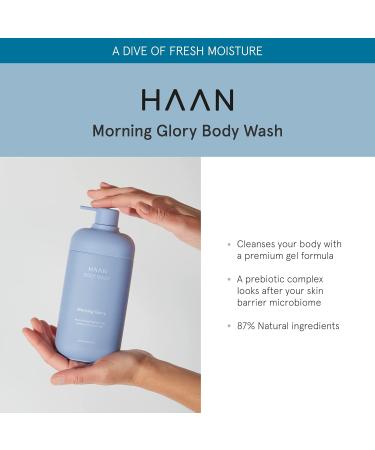 HAAN Natural Body Wash with Aloe Vera & Prebiotic Complex - 15.2 fl oz | Vegan Shower Gel for Men and Women | Soothes & Cleanses Dry Skin | Morning Glory Scent - Buy Online on GoSupps.com