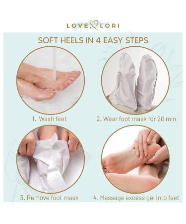 Moisturizing Foot Mask (10pk) for Dry Cracked Feet - Foot Care Gift Set for Women - Includes Moisturizing Socks - Ideal Mother's Day Gift! 10 Count - Buy Online on GoSupps.com
