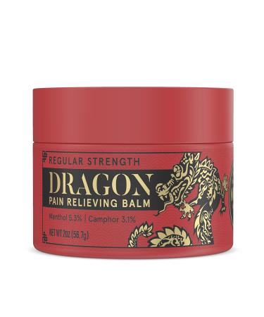 Dragon Pain Relieving Balm 2.0 oz Jar Regular Strength Muscle and Joint Discomfort Relief for Back Elbows Feet Hands HIPS Legs and Neck