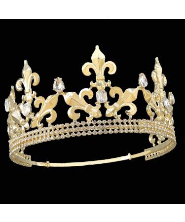 YOVECATHOU Royal King Crown - Metal Prince Crowns Tiaras for Birthday, Prom, Halloween - Gold - Buy Online on GoSupps.com