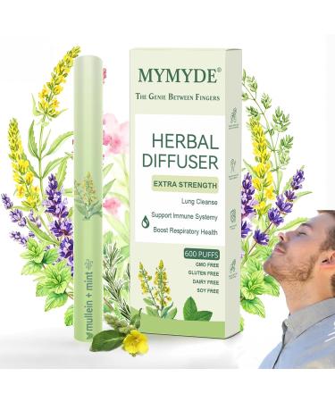 MYMYDE Herbal Mullein Diffuser Pen -Thyme & Mint Extract-Designed for Lung Detoxification and Oral Freshness-Soothing Relaxation Sticks - Quit Smoking -Your Choice for Health and Aromatherapy