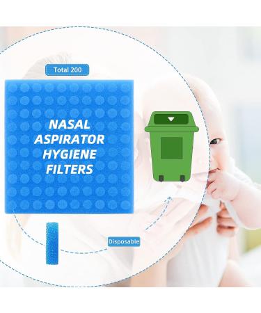 Esonto 200-Pack Premium Nasal Aspirator Hygiene Filters - NoseFrida Replacement, BPA-Free, Phthalate & Latex-Free (200 Count) - Buy Online on GoSupps.com