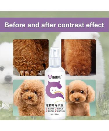 Pet Detangling Spray 100ml Deodorizing Dog Grooming Spray Anti-Static Nourishing Cat Dematting Spray Ph Balanced Dog Hair Spray - Buy Online on GoSupps.com