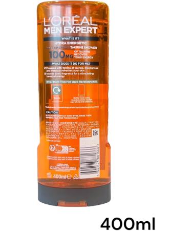 4 in 1 (body Face Hair & Moistureise) Men expert Hydra shower gel XXL 400ml - Buy Online on GoSupps.com