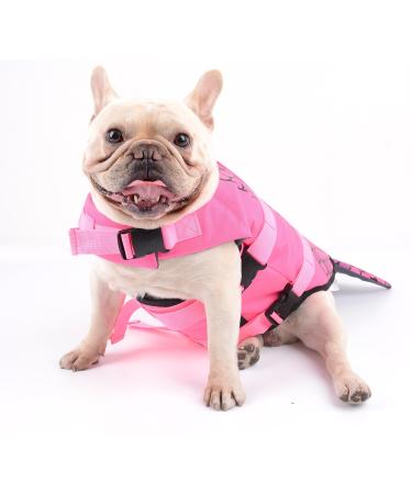 Hofrenchies Dog Chest Hair Hair Wallpage Pet Safety Bathing Suit Lifeguard vest for French Bulldog (Size S Mermaid) Mermaid S