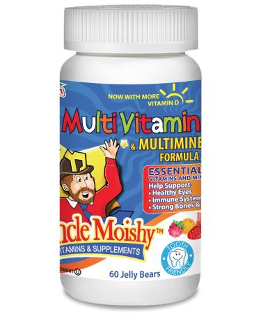 SIXNE Uncle Moishy Kosher Childrens Multi-Vitamin Mineral Jellies with Choline 60 Jellies