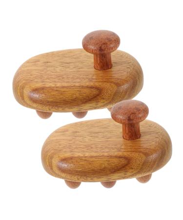 Fomiyes 2 pieces of massage brush natural wood comb wooden comb for the scalp small comb wooden body massage device wooden massage tools wooden massage tool massage comb scalp massager