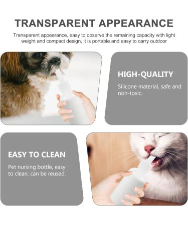 VILLCASE 4pcs Pet Nursing Bottle for Small Puppy and Kitten - Dog Milk Silicone Feeding Bottles - Buy Online on GoSupps.com