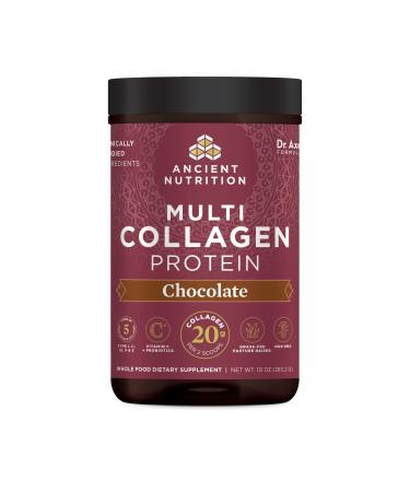Collagen Powder Protein by Ancient Nutrition, Multi Collagen Chocolate Protein Powder, 24 Servings, with Vitamin C, Hydrolyzed Collagen Peptides Supports Skin and Nails, Gut Health, 10oz - Buy Online on GoSupps.com