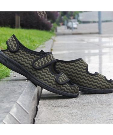 KXSM Open Toe Diabetic Sandals - Adjustable Closure, Wide Fit, Great for Swollen Feet - Black, Size 38 - Buy Online on GoSupps.com