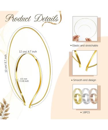 Metal Crown Hair Band Angel Bridal Headband - 18 Pieces, 3 Colors - Halloween/Fantasy Wedding Headpiece for Women/Girls - Buy Online on GoSupps.com