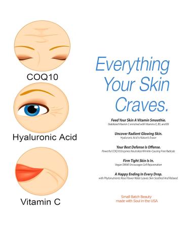Time Erasing Vitamin C Serum for Face & Eyes | Dark Circle Super Serum with Hyaluronic Acid & Vitamin E | CoQ10 | Vegan DMAE | 2 oz - The Ultimate Anti-Aging Solution - Buy Online on GoSupps.com