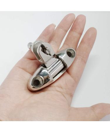 Keehui Pack of 2 Marine Grade Bimini Top 316 Stainless Steel Swivel Deck Hinge with Removable Pin - Rubber Pad Deck Mount Included - Buy Online on GoSupps.com