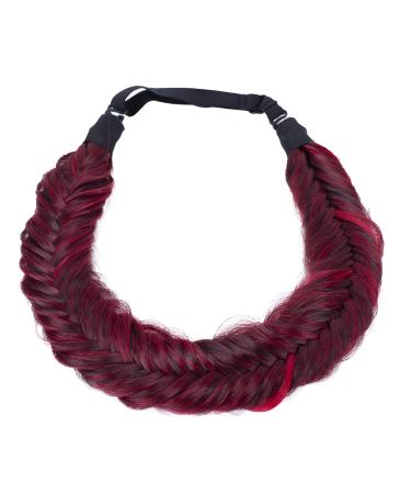CAISHA herringbone braid hairpiece hairband headband hair accessory braided red mix HZ303 red mix #3/113B HZ303