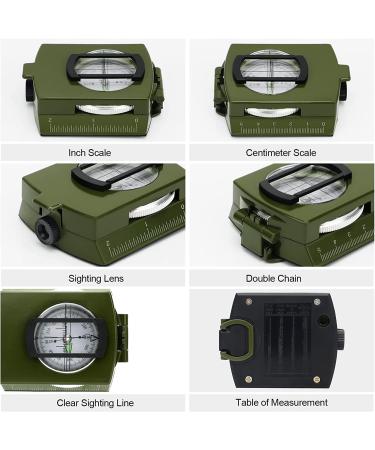 euBSWA Professional Outdoor Military March Compass - Waterproof & Shockproof Pocket Compass for Hunting Hiking and Camping - Buy Online on GoSupps.com