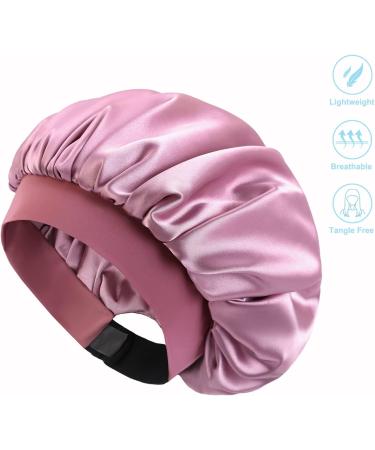 Kids Satin Bonnet Sleep Cap for Curly Hair - Adjustable Silk Hair Cap for Baby/Toddler 1-8 Years - Purple - Buy Online on GoSupps.com