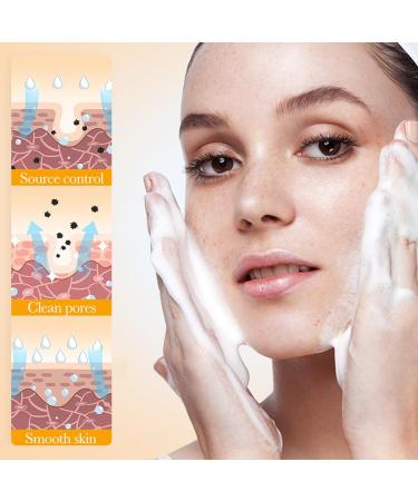 Face Wash Cleansing Foam Amino Acid Face Cleanser Deep Cleansing & Hydrating Vitamin C Exfoliating Face Wash for Women with Soft Brush Oil Control Refreshing Foaming Cleanser - Buy Online on GoSupps.com