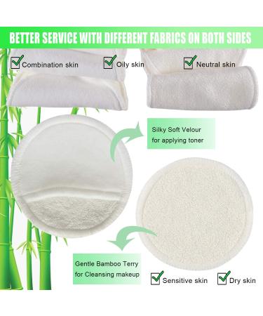 10pcs Organic Bamboo Makeup Remover Pads with Finger Pocket - Reusable 3 Layer Cotton Rounds in 5 Colors - Eco-Friendly Laundry Bag Included - Buy Online on GoSupps.com