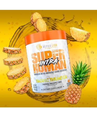 ALPHA LION Superhuman Intra Workout Powder - Amino Acids BCAA Electrolytes & Hydration Mix Tropical Pineapple Juice Flavor - 42 Servings - Muscle Recovery Supplement for Men & Women - Buy Online on GoSupps.com