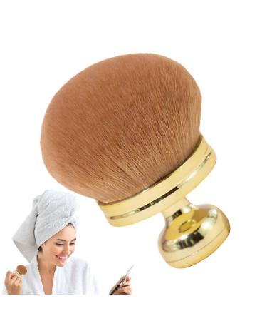 Powder Brush for Pressed Powder - Blush Brush Powder Brushes | Multifunction Make up Brush Setting Powder Brush Mushroom Head Face Brushes Makeup gold