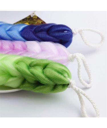 Premium Blue Back Scrubber & Bathing Sponge - Long Stretch Luffa with Rope Handles for Men & Women - Exfoliating Mesh for Ultimate Body Peeling - Buy Online on GoSupps.com
