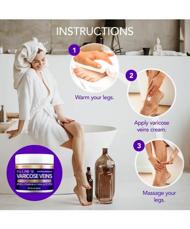 PALINRISE Varicose Vein Cream - 2 Oz | Improves Blood Circulation, Reduces Spider Veins & Heaviness - Buy Online on GoSupps.com