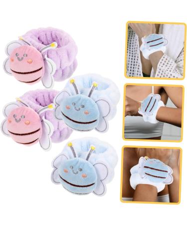 FRCOLOR 4pcs Face Wash Wristband Plush Hair Scrunchies Elastic Makeup Towel Adjustable Hair Band Elastic Scrunchy Ties Absorbent Wristbands Wash Arm Towel Flannel Elasticity South Korea - Buy Online on GoSupps.com