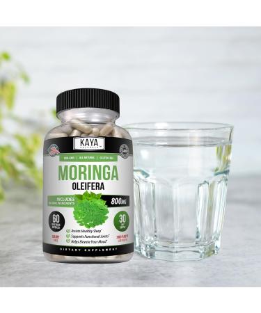 Kaya Naturals Moringa Leaf Extract - Complete Greens Superfood Supplement - Pure Miracle Tree Moringa - Boost Energy Naturally - Nutrient Dense Vitamins for Adult - 60 Veggie Count 60 Count (Pack of 1) - Buy Online on GoSupps.com