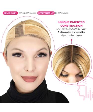 Lace Wig Grip Band by MILANO COLLECTION | Original Velvet Headband Holder for Seamless Lace Wig Transition | Nude One Size - Buy Online on GoSupps.com