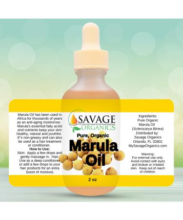 Organic Cold Pressed Marula Oil - Natural Facial & Hair Oil 2 oz | Premium Quality - Buy Online on GoSupps.com