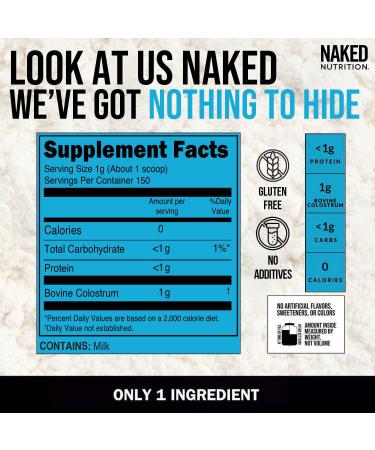 NAKED Gut + Colostrum Bundle Daily Gut Health Powder (40 Servings) & Grass-Fed Colostrum (150 Servings) for Digestion Immunity & Recovery - Buy Online on GoSupps.com