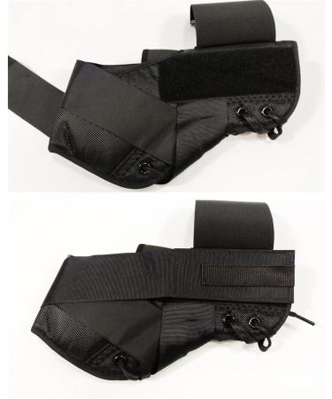 Adjustable Ankle Support Brace for Plantar Fasciitis & Heel Pain - Compression Sleeve for Men & Women - Black Size S - Buy Online on GoSupps.com
