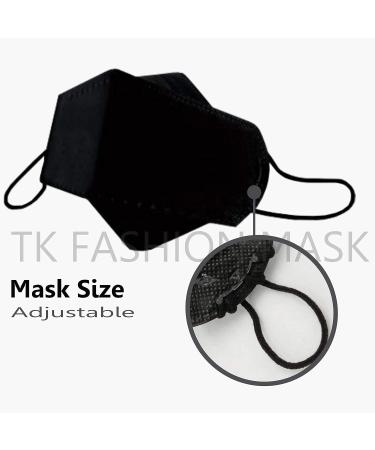 Buy 5 Pack Black Disposable KF-94 Face Masks - Made in Korea Adjustable Unisex Design Dust Protection Individual Packs for Adults - Buy Online on GoSupps.com