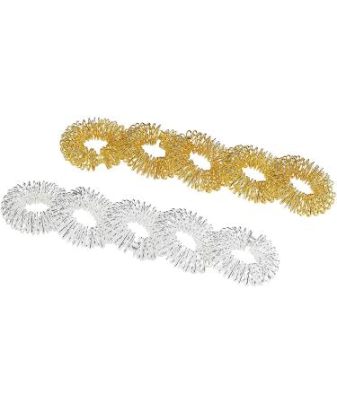 Newgen Medicals Massagering - 10 Acupressure Finger Massage Rings in Gold & Silver | Ideal Gift for Women - Buy Online on GoSupps.com
