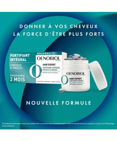 OENOBIOL HAIR EXPERT Integral Fortifier - New - Keratin - Restores strength and resistance for healthy radiant hair - Food supplement 2x60 tablets - 2-month program - Buy Online on GoSupps.com