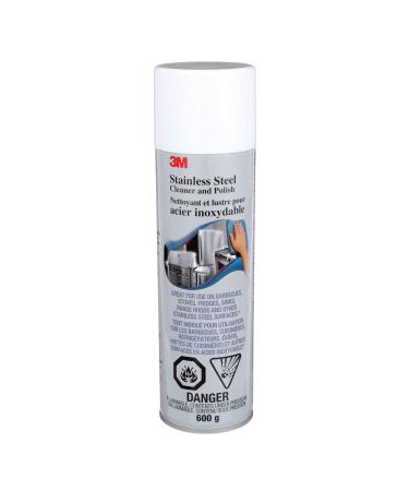 3M Stainless Steel Cleaner & Polish 21 oz. Aerosol 1-Pack - High Gloss Formula Removes Fingerprints